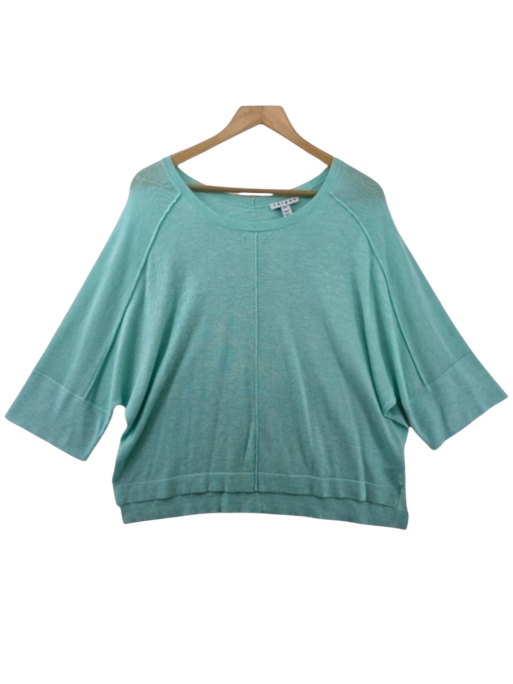 Tribal Turquoise Lightweight Scoop Neck Dolman Sweater Women's Small Flowy Top